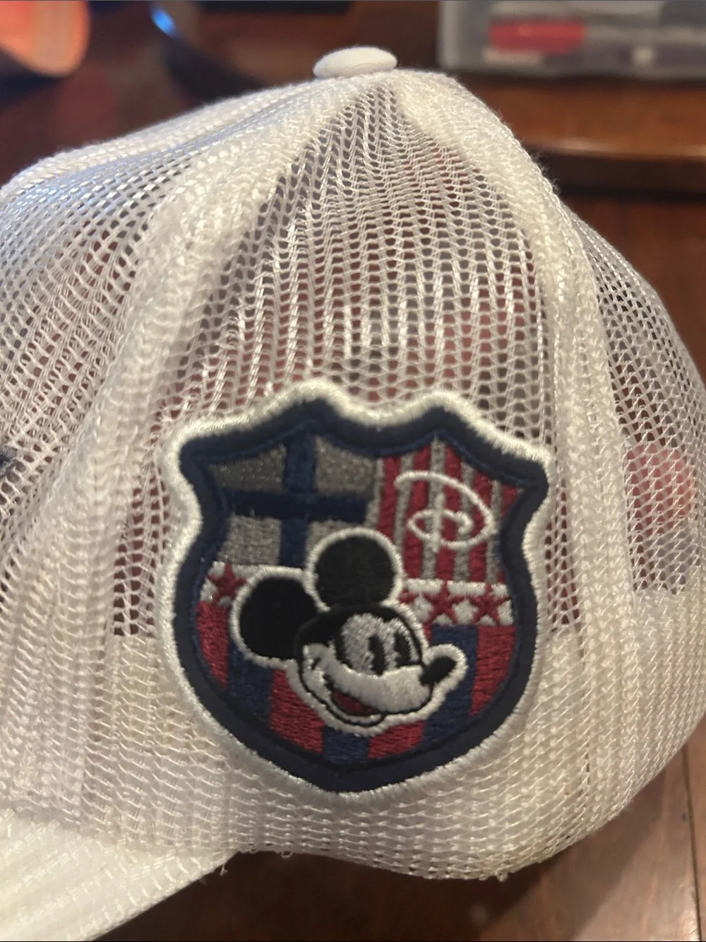 White 'Mickey' Mesh Baseball Cap Walt Disney World